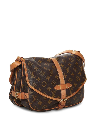 Louis Vuitton Saumur Monogram 30 Pm Saddle 869381 Brown Coated Canvas Cross  Body For Sale at 1stDibs