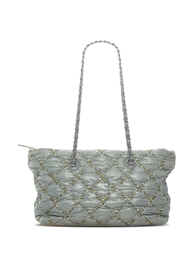 Pre-owned Chanel 2010-2011 Tweed-on-stitch Paris Byzance Shoulder Bag In  Grey