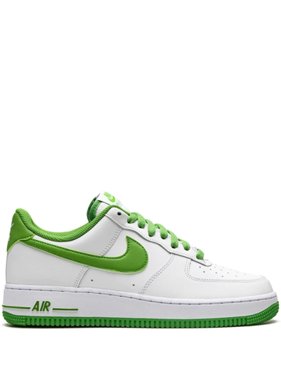 Nike Air Force 1 '07 Sneakers In White And Green In White
