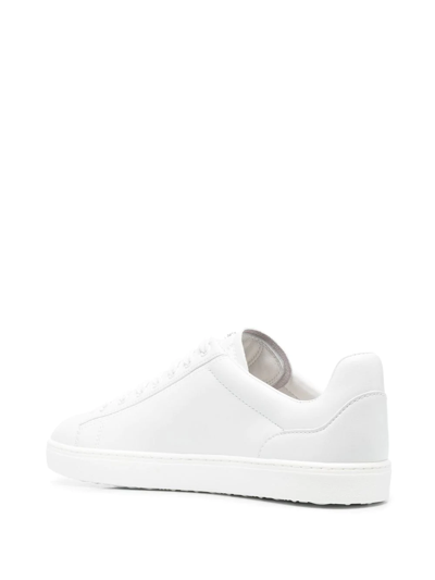 Shop Stuart Weitzman Livvy Low-top Lace-up Sneakers In 白色