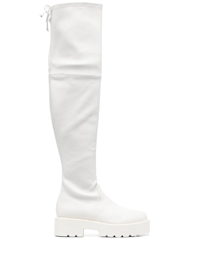 Shop Stuart Weitzman Lowland Thigh-length Boots In 白色