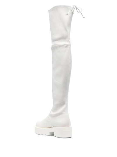 Shop Stuart Weitzman Lowland Thigh-length Boots In 白色