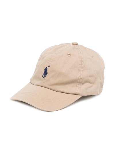 Shop Ralph Lauren Embroidered-logo Cap In 褐色