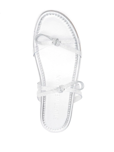 Stuart Weitzman Sw Bow Slides In 白色
