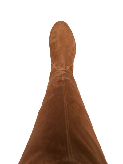Stuart Weitzman Lowland Thigh-length Boots In 褐色
