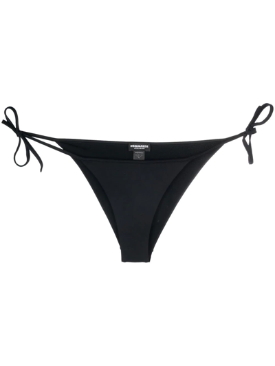 Shop Dsquared2 'icon' Bikini Bottoms In 黑色