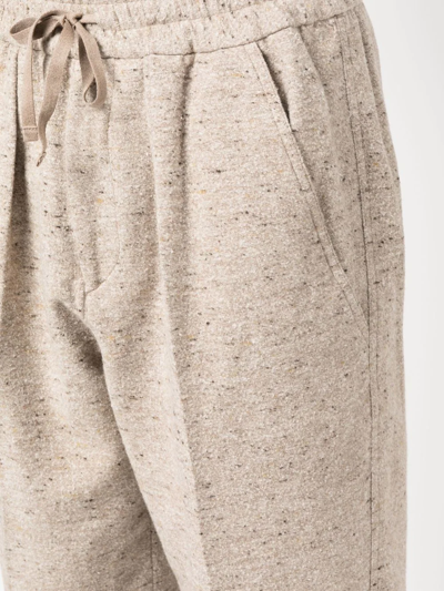 Shop Isabel Marant Drawstring-waist Straight-leg Trousers In 中性色