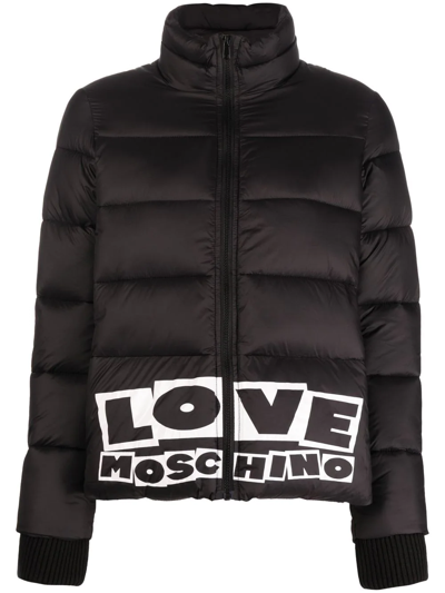 LOGO-PRINT PADDED JACKET