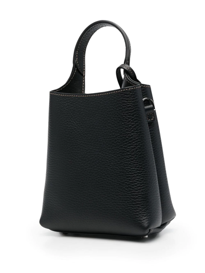 Shop Tod's Logo-plaque Tote Bag In 黑色