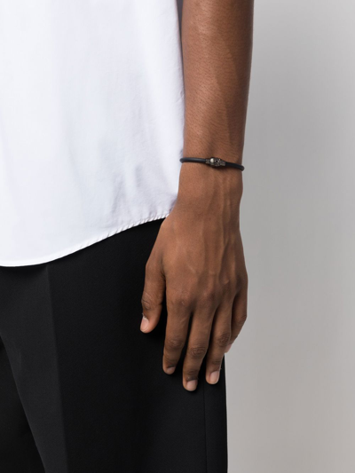 Alexander Mcqueen Skull Rubber Bracelet In Black