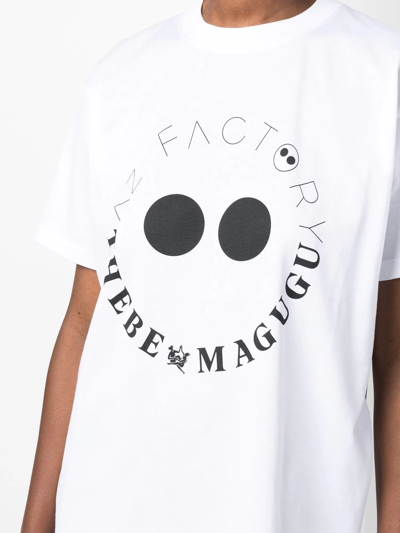 Shop Az Factory X Thebe Magugu Logo-print T-shirt In 白色