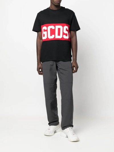 Shop Gcds Band Logo-print T-shirt In 黑色