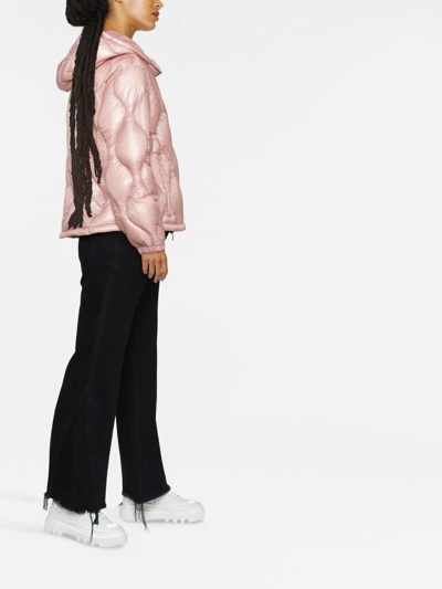 Shop Moncler Anthon Short Padded Hooded Jacket In 粉色