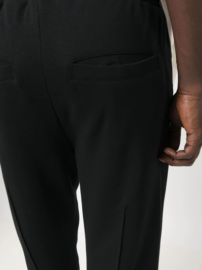 Shop Thom Krom Drawstring Tapered Trousers In 黑色