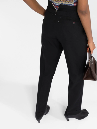 Maison Margiela 2022  High-waisted Wool Trousers In Black