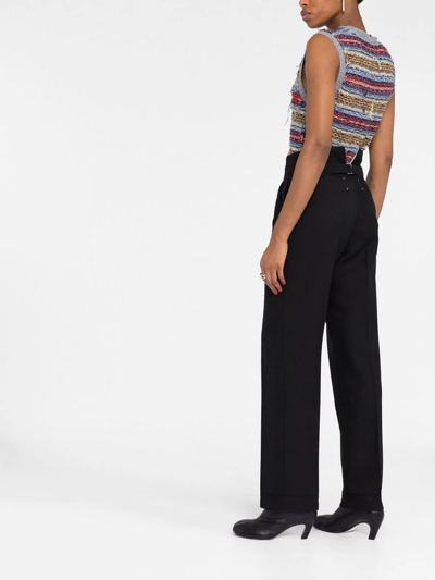 Maison Margiela 2022  High-waisted Wool Trousers In Black