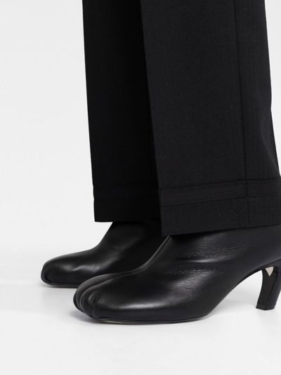 Maison Margiela 2022  High-waisted Wool Trousers In Black
