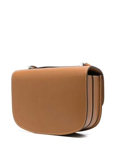 Shop Savette Tondo Leather Shoulder Bag In 中性色