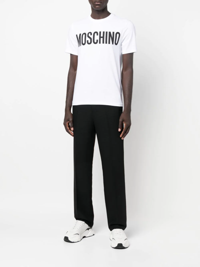 Shop Moschino Logo-print T-shirt In 白色