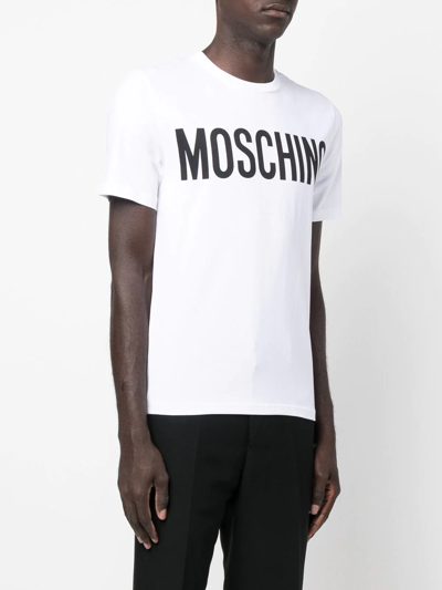 Shop Moschino Logo-print T-shirt In 白色