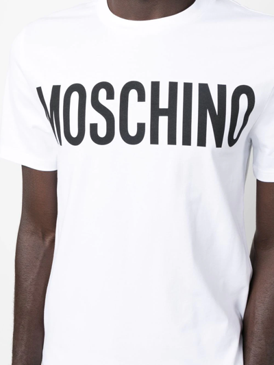 Shop Moschino Logo-print T-shirt In 白色
