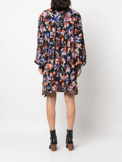 Iro Floral Print Dress In 黑色