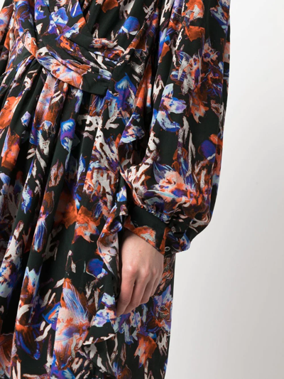 Iro Floral Print Dress In 黑色