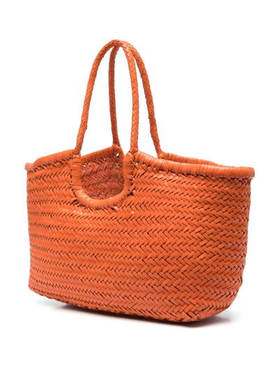 Dragon Diffusion Interwoven-design Tote Bag In 橘色