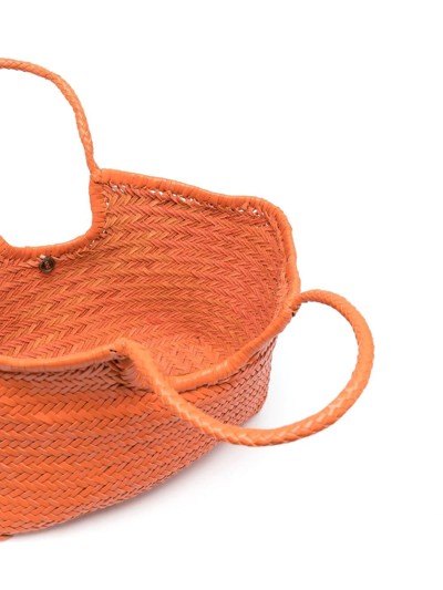 Dragon Diffusion Interwoven-design Tote Bag In 橘色