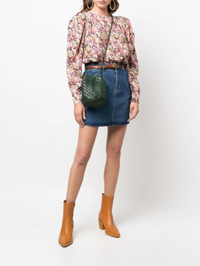 Dragon Diffusion Interwoven-design Bucket Bag In 绿色