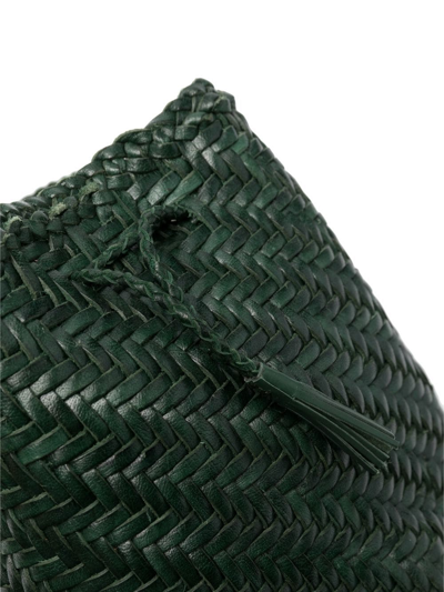 Dragon Diffusion Interwoven-design Bucket Bag In 绿色