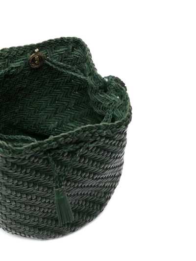 Dragon Diffusion Interwoven-design Bucket Bag In 绿色