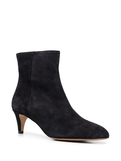 Shop Isabel Marant Derst 55mm Suede Ankle Boots In 黑色