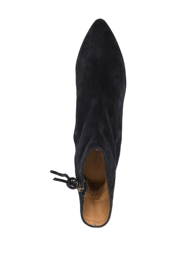 Shop Isabel Marant Derst 55mm Suede Ankle Boots In 黑色