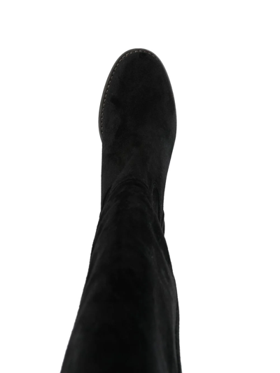 Isabel Marant Seenia Suede Knee-high Boots In Black