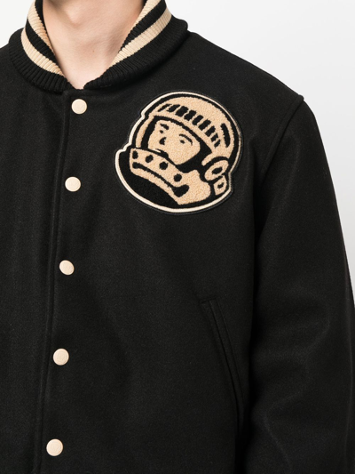 Shop Billionaire Boys Club Striped Logo Bomber-jacket In 黑色