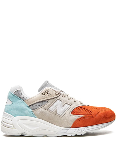 Shop New Balance X Kith 990 V2 "cyclades" Sneakers In Orange
