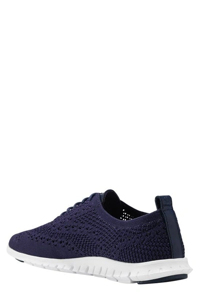 Cole Haan Women's Zerogrand Stitchlite Knit Lace Up Sneakers In Marine Blue Fabric