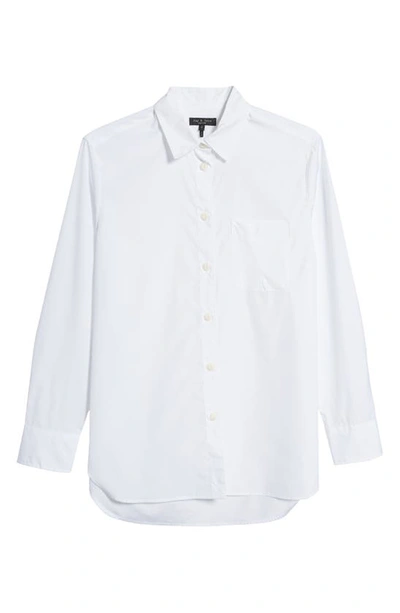 Shop Rag & Bone Icons Maxine Cotton Poplin Button-up Shirt In Wht