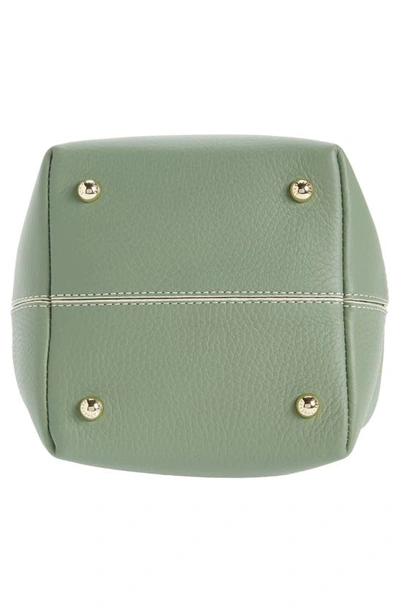 Shop Strathberry Lana Osette Leather Crossbody Bucket Bag In Sage