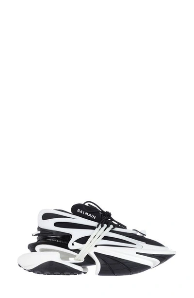 Shop Balmain Unicorn Low Top Sneaker In Eab Noir/ Blanc