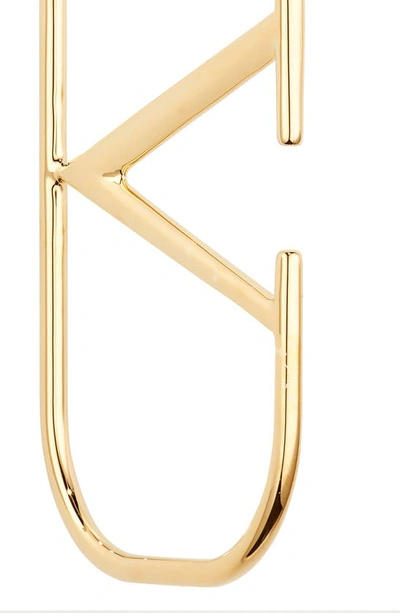 Shop Valentino Vlogo Hoop Earrings In Oro 18