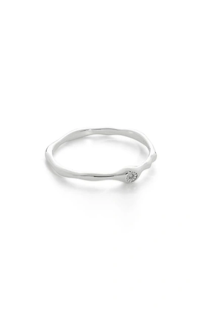 Monica Vinader Siren Muse Sterling Silver And 0.003ct Diamond Ring In Sterling Silver