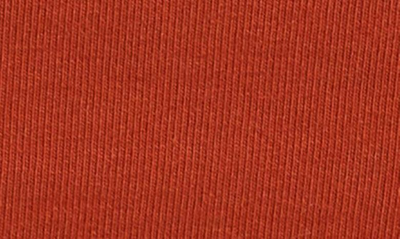 Vince Square Neck Long Sleeve Stretch Cotton Knit Top In Rust Amber