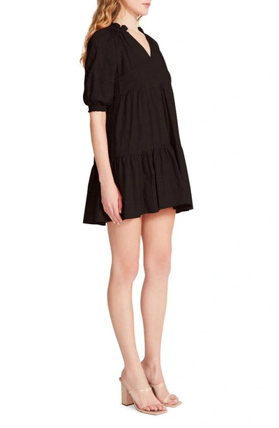 Shop Bb Dakota By Steve Madden Hustle & Glow Cotton Blend Shift Minidress In Black