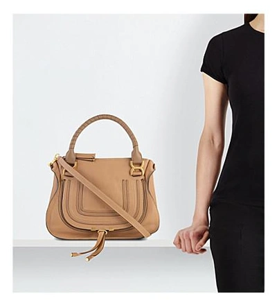 Shop Chloé Marcie Medium Shoulder Bag In Nut