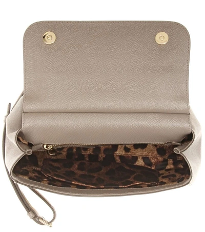 Shop Dolce & Gabbana Miss Sicily Medium Leather Shoulder Bag