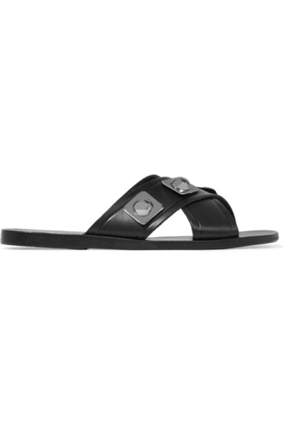 Shop Ancient Greek Sandals + Peter Pilotto Thais Embellished Leather Sandals