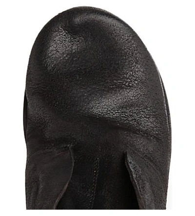 Shop Marsèll Slip On Leather Brogues In Black