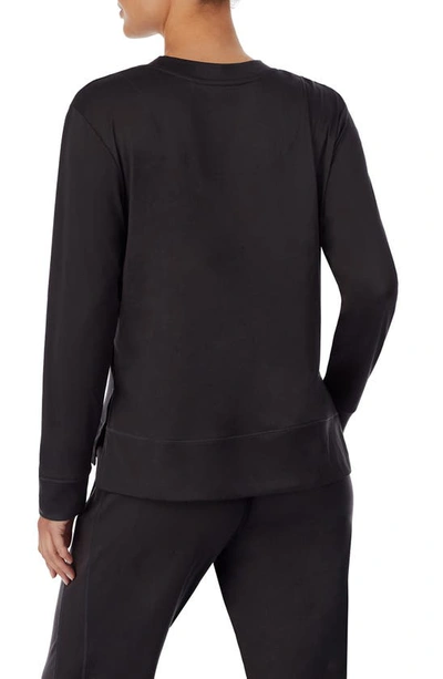 Z Well Crewneck Pajama Top In Dark Grey